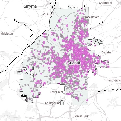 thumbnail preview of Atlanta airbnb map thumbnail preview of Atlanta airbnb map
