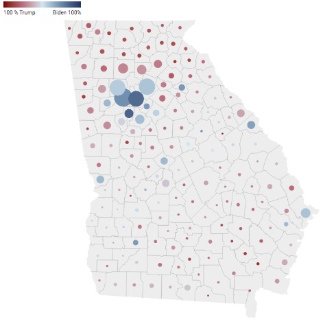Map of Georgia election results Map of Georgia election results