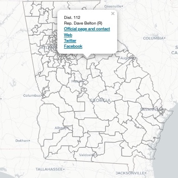 A map of Georgia House districts A map of Georgia House districts